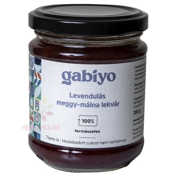 Obrázok pre Gabiyo Dulceata de cirese-zmeura cu flori de lavanda fara adaos de zahar (200g)