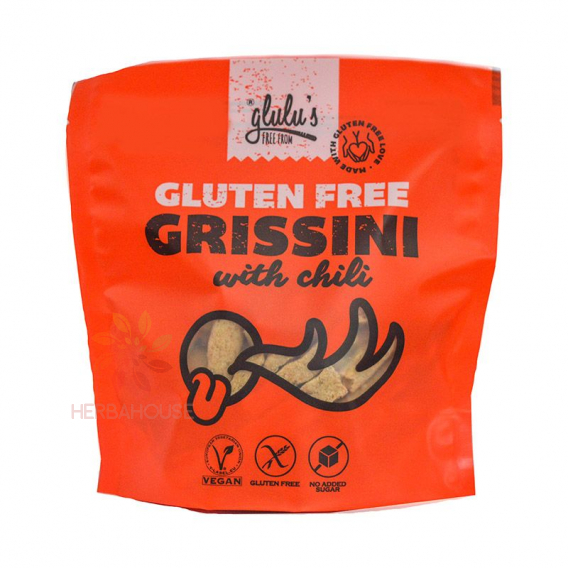 Obrázok pre Glulu's FreeFrom Vegan Grissini fără gluten cu chili (100g)