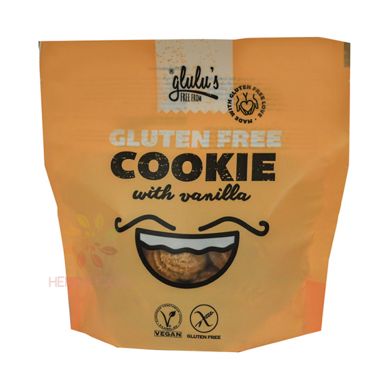 Obrázok pre Glulu's FreeFrom Vegan Biscuiți fără gluten cu vanilie (100g)