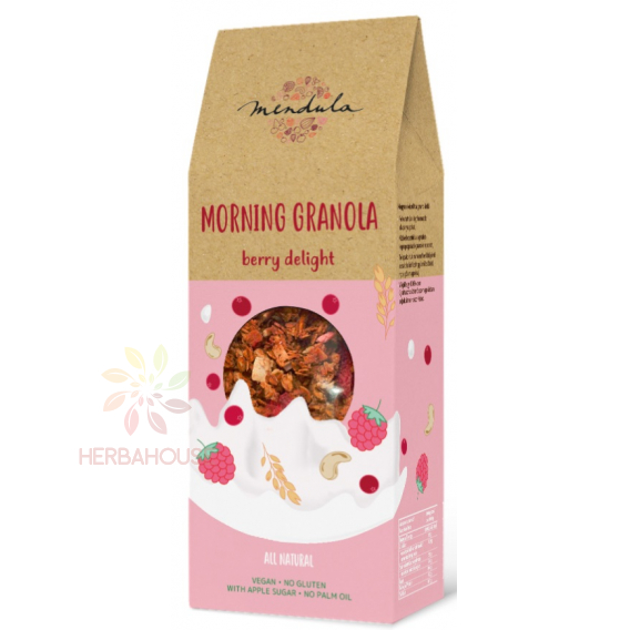 Obrázok pre Mendula Berry Delight Granola fără gluten - merișor și zmeură (300g)