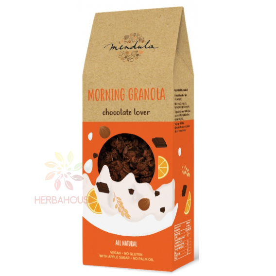 Obrázok pre Mendula Chocolate Lover Granola fără gluten - portocale și ciocolată neagră (300g)