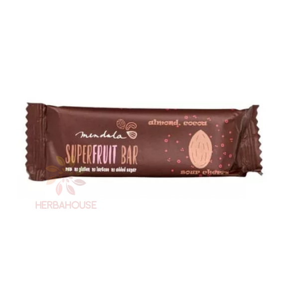 Obrázok pre Mendula Superfruit Baton de fructe fără gluten fără adaos de zahăr - cacao și vișine (40g)