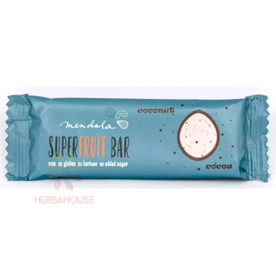 Obrázok pre Mendula Superfruit Baton de fructe fără gluten, fără adaos de zahăr - cacao si nuca de cocos (40g)