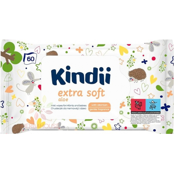 Obrázok pre Kindii Extra Soft Aloe Șervețele umede pentru copii (60buc)