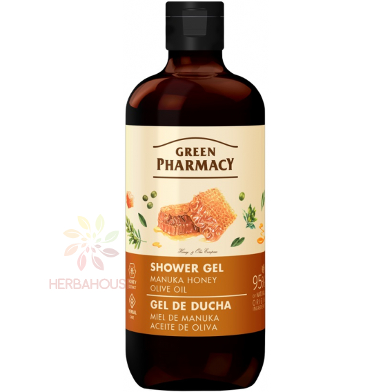 Obrázok pre Green Pharmacy Gel de duș miere de Manuka și ulei de măsline (500ml)