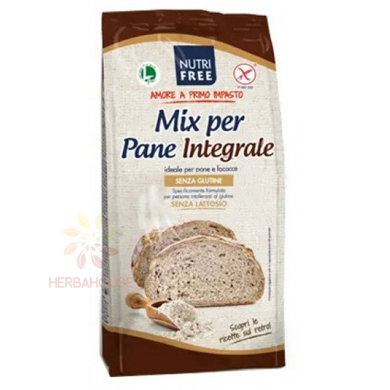 Obrázok pre Nutri Free Mix per Pane Integrale Amestec de făină integrală fără gluten pentru pâine și focaccia (1000g)