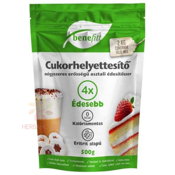 Obrázok pre Benefitt Înlocuitor de zahăr cu efect de îndulcire de 4 ori mai mare (500g)