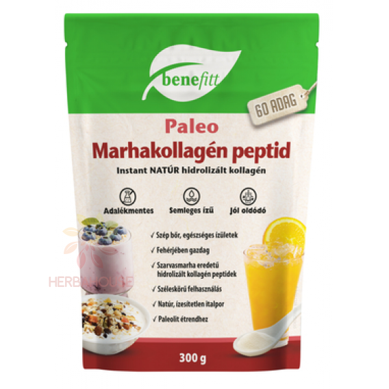 Obrázok pre Benefitt Paleo Colagen din carne de vită hidrolizat instantaneu - natural (300g)