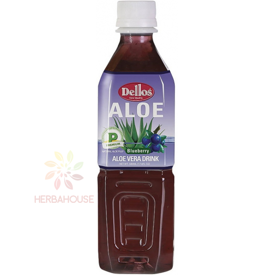 Obrázok pre Dellos Aloe vera băutură necarbogazoasă cu aromă de afine (500ml)