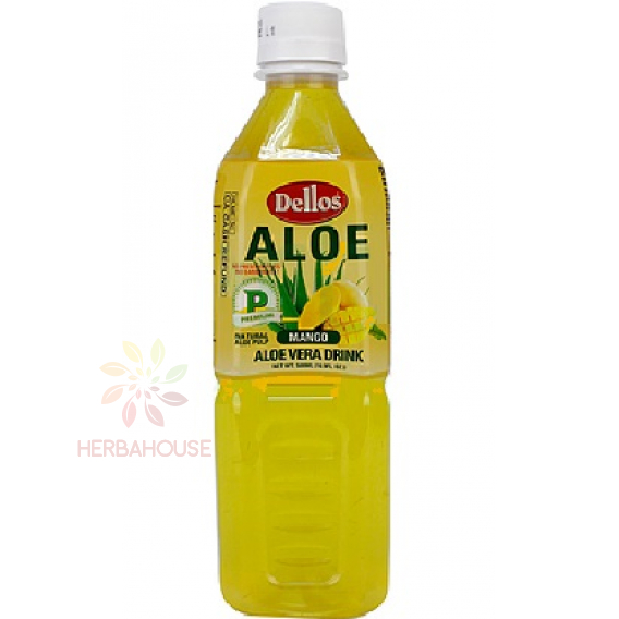 Obrázok pre Dellos Aloe vera băutură necarbogazoasă cu aromă de mango (500ml)