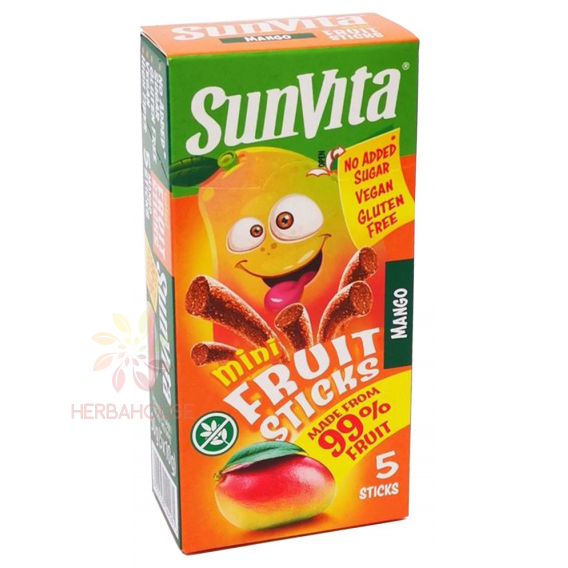 Obrázok pre SunVita Mini batoane cu fructe fără gluten fără adaos de zahăr - mango (50g)