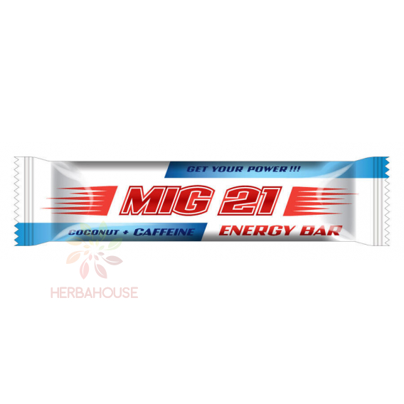 Obrázok pre MIG 21 Energy Bar Baton de nucă de cocos învelit cu lapte cu cofeină (55g)