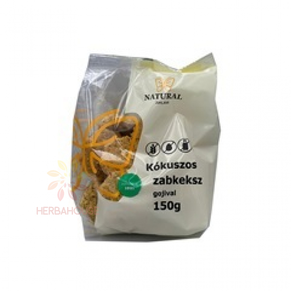 Obrázok pre Natural Biscuiți de ovăz cu nucă de cocos, fără gluten, cu goji (150g)