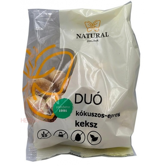 Obrázok pre Natural DUO Biscuiți fără gluten cu nucă de cocos și căpșuni (150g)