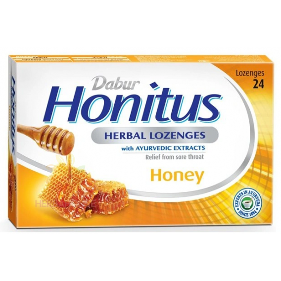 Obrázok pre Dabur Honitus Pastile pentru gat cu plante cu miere (24buc)
