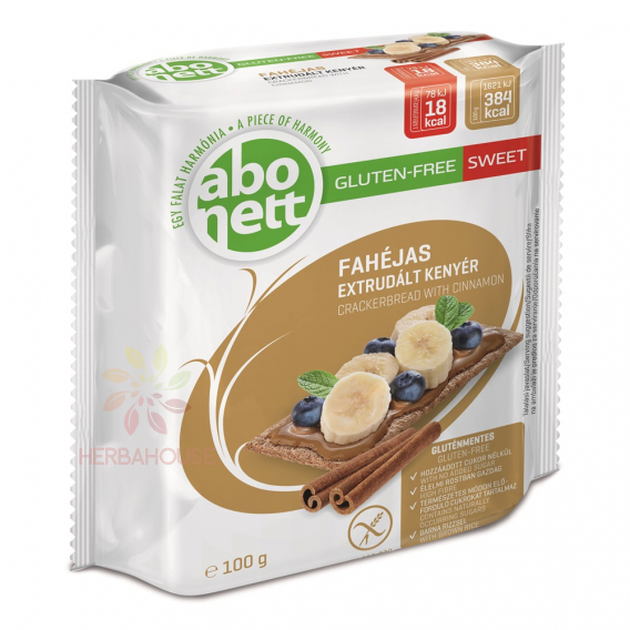 Obrázok pre Abonett Pâine extrudată cu scorțișoară fără gluten, fără adaos de zahăr (100g)