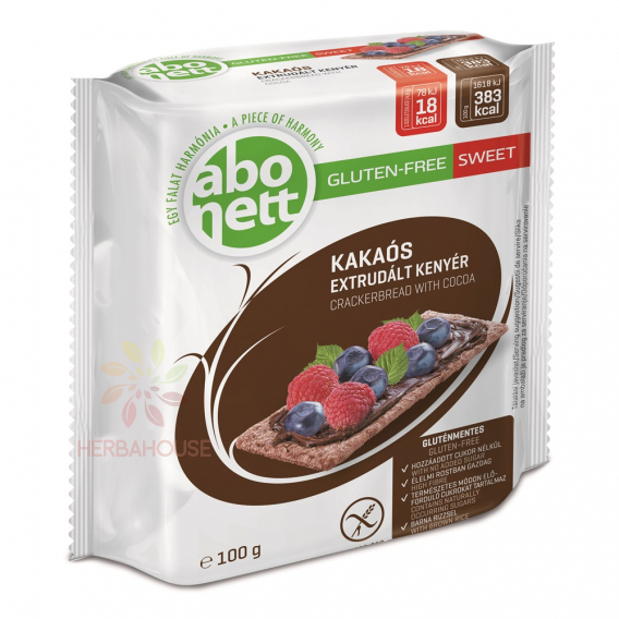 Obrázok pre Abonett Pâine extrudată cu cacao fără gluten, fără adaos de zahăr (100g)