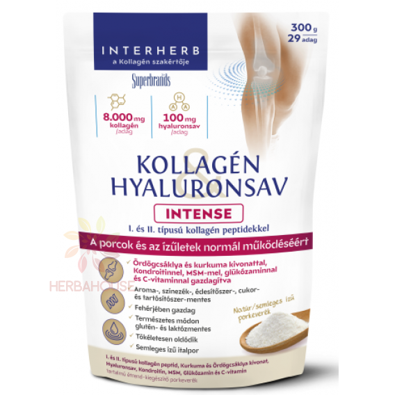 Obrázok pre Interherb Intense Colagen și pulbere de acid hialuronic (300g)