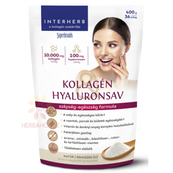 Obrázok pre Interherb Pudră de colagen și acid hialuronic (400g)