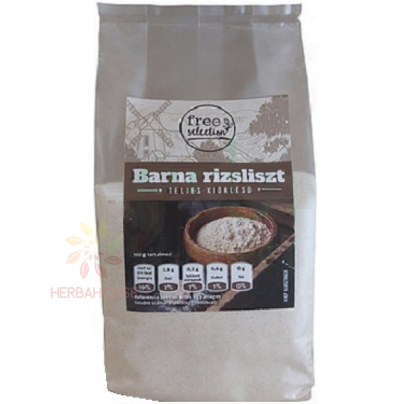 Obrázok pre Free Selection Făină de orez maro integral fără gluten (500g)