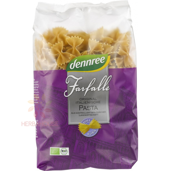 Obrázok pre Dennree Bio durum paste din cereale integrale - farfalle (500g)