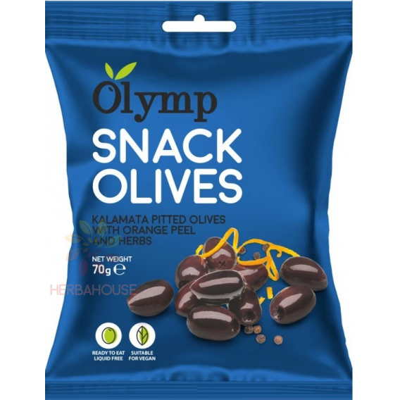 Obrázok pre Olymp Snack Măsline Kalamata fără sâmburi cu coajă de portocală și ierburi (70g)