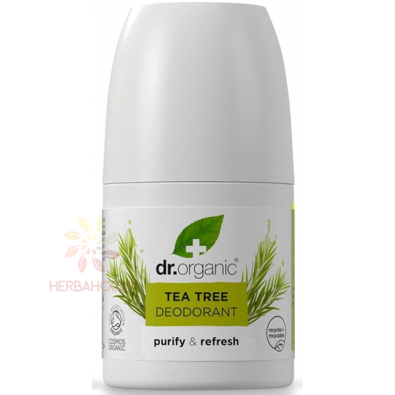Obrázok pre Dr.Organic Deodorant natural cu Tea Tree fără săruri de aluminiu și alcool (50ml)
