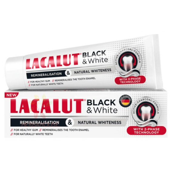Obrázok pre Lacalut Black & White pastă de dinți (75ml)