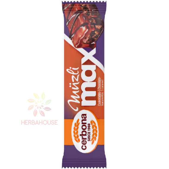 Obrázok pre Cerbona Müzli Max Baton Muesli cu aromă de ciocolată și caramel (30g)