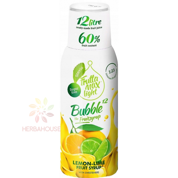 Obrázok pre Fruttamax Light sirop cu indulcitor de lamaie si lime (500ml)