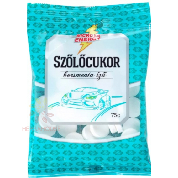 Obrázok pre Microse Zahăr din struguri pastile cu aromă de mentă (75g)