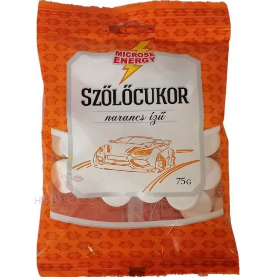 Obrázok pre Microse Zahăr din struguri pastile cu aromă de portocale (75g)