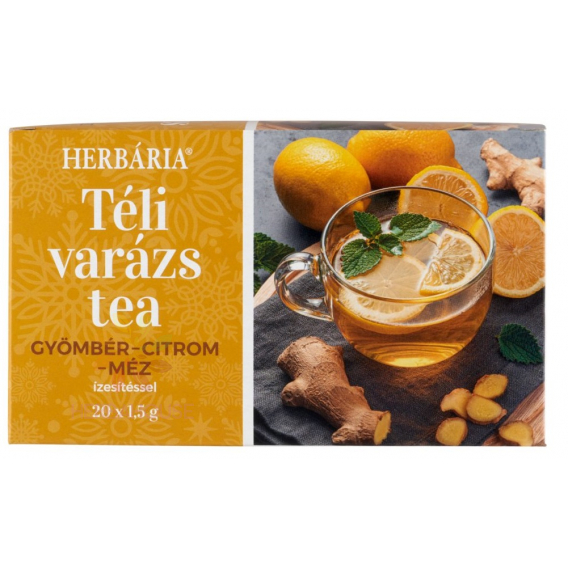 Obrázok pre Herbária Winter Magic Ceai de fructe porționat - aromă de ghimbir, lămâie și miere (20buc)