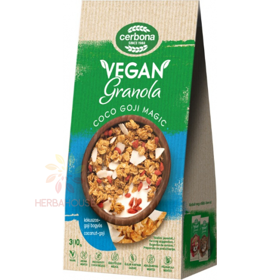 Obrázok pre Cerbona Vegan Granola cu nucă de cocos și goji (300g)