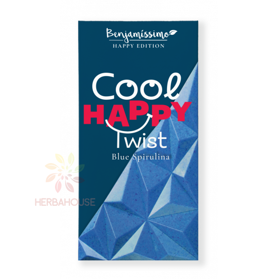 Obrázok pre Benjamissímo Cool Happy Twist Bio Ciocolată vegană cu extract de spirulina albastră și sare de mare (60g)