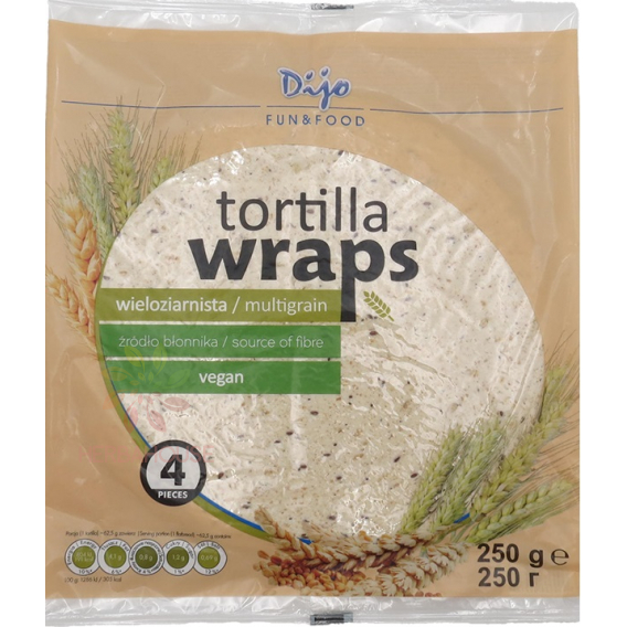 Obrázok pre Dijo Fun & Food Vegane Tortilla Wraps multicereale (250g)
