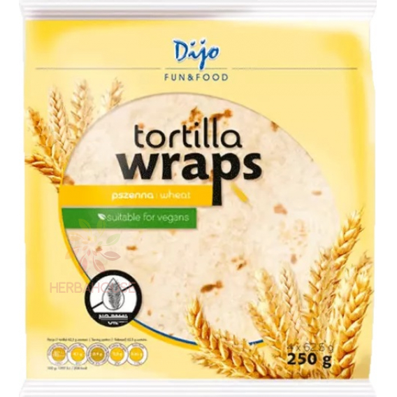 Obrázok pre Dijo Fun & Food Vegane Tortilla Wraps (250g)