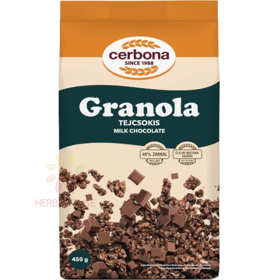 Obrázok pre Cerbona Granola de ciocolata cu lapte (450g)