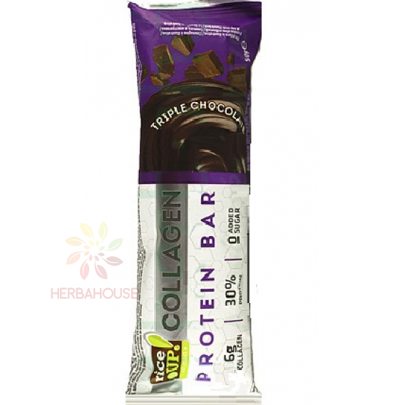 Obrázok pre Rice Up Baton de proteine ​​​​de colagen ciocolată triplă (50g)