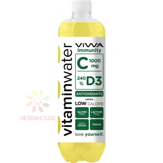 Obrázok pre Viwa Vitaminwater Immunity băutură necarbogazoasă cu aromă de lămâie (600ml)