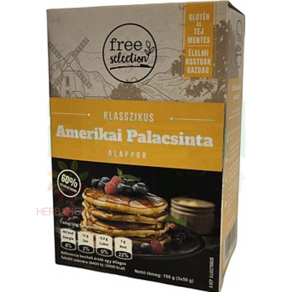 Obrázok pre Free Selection Amestec de făină fără gluten pentru prepararea clătitelor americane clasice (150g)