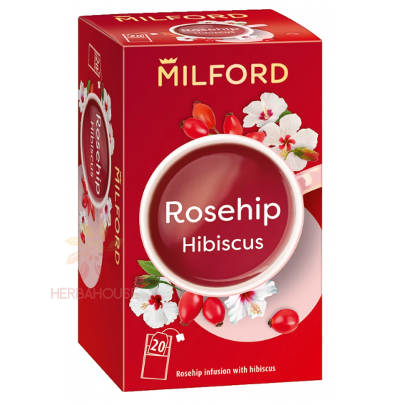 Obrázok pre Milford Ceai de fructe cu aromă de măceș și hibiscus (20buc)