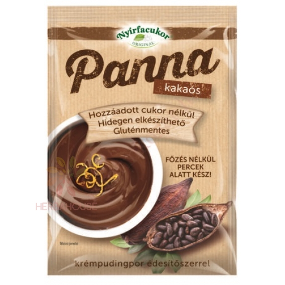 Obrázok pre Nyírfacukor Original Panna Budincă de ciocolată rece, fără adaos de zahăr (50g)