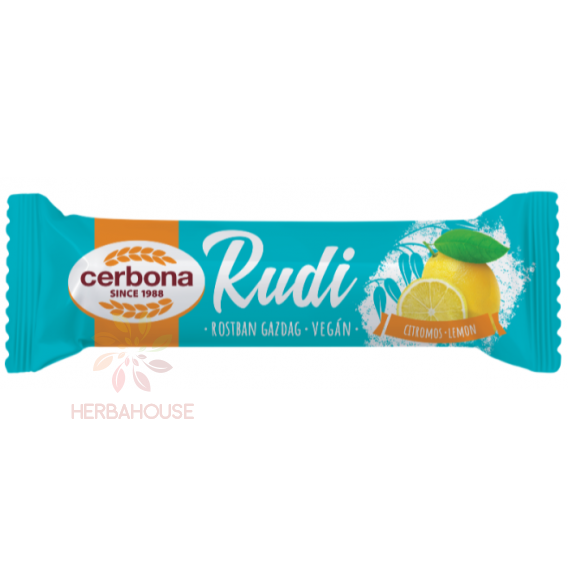 Obrázok pre Cerbona Rudi Vegan Baton de ovăz, complet înmuiat cu umplutură de lămâie (30g)