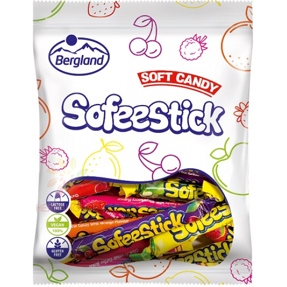 Obrázok pre Bergland Soft candy Sofeestick caramele cu aromă mixtă de fructe și cola (80g)