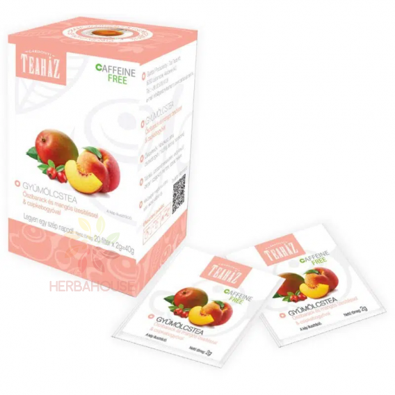 Obrázok pre Gárdonyi Teaház Ceai de fructe cu aromă de piersici, mango și măceș (20buc)