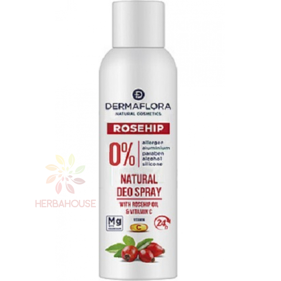 Obrázok pre Dermaflora Roseship Deodorant spray cu ulei de măceșe și vitamina C (150ml)
