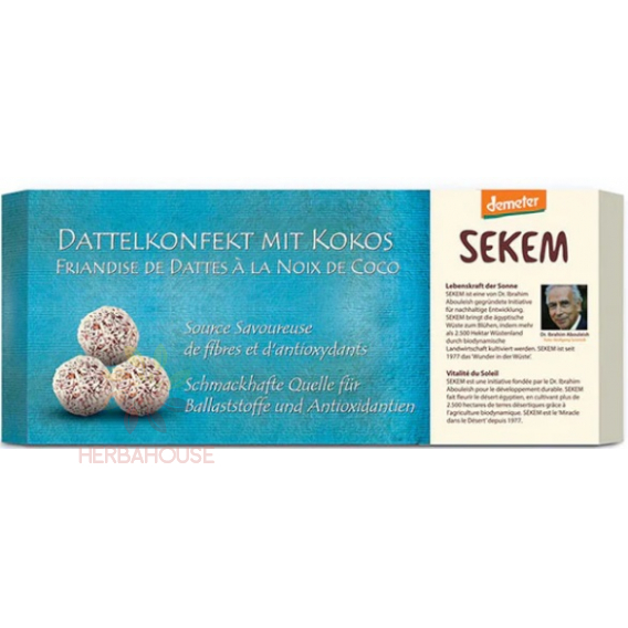 Obrázok pre Demeter Sekem Bio Biluțe de curmale cu nucă de cocos (120g)