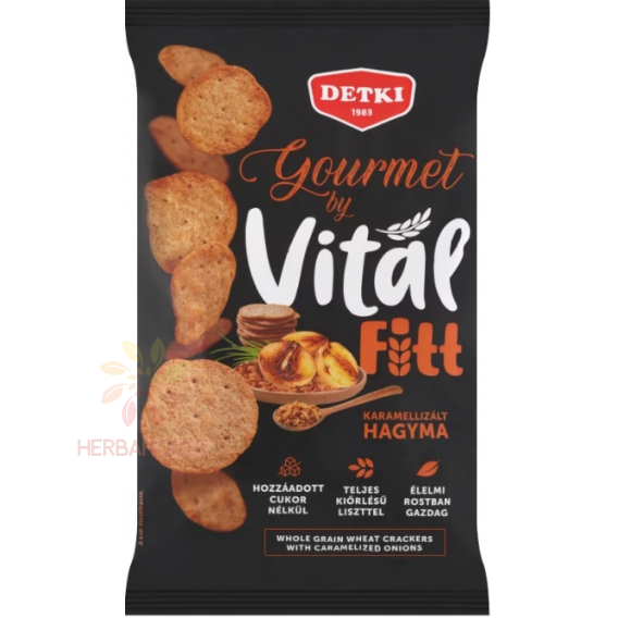 Obrázok pre Detki Vitál Fitt Gourmet Biscuiți sărați cu aromă de ceapă caramelizată (100g)