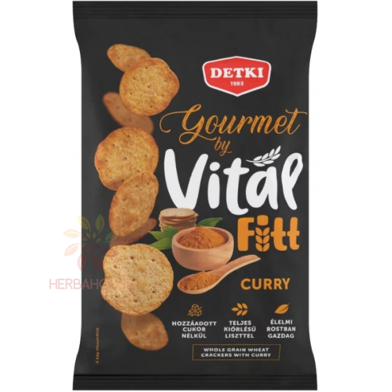 Obrázok pre Detki Vitál Fitt Gourmet Biscuiți sărați cu aromă de curry (100g)